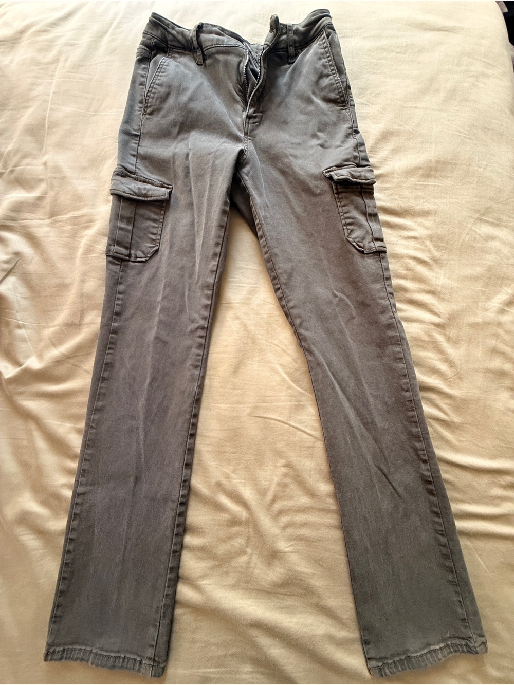 Green Cargo Boot Cut Pants